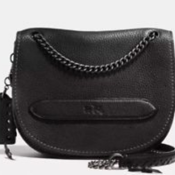 Black Coach SHADOW crossbody in pebble leather - Picture 1 of 8